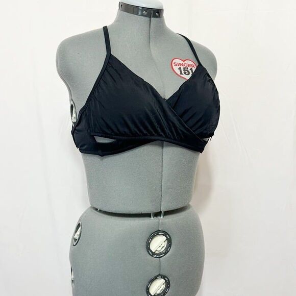 Pink Victoria's Secret NWT  Sz XL Black  Body Wrap Bikini Swim Top - Picture 5 of 10